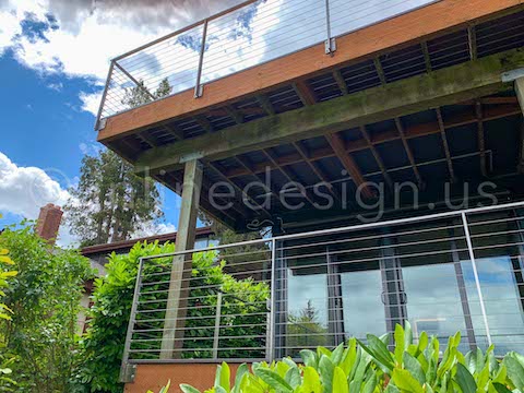 cable railing decks double