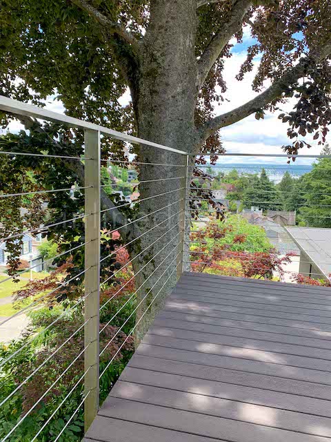 cable railing full corner