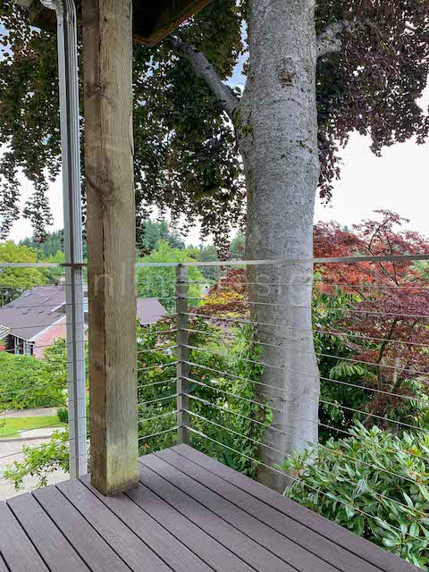 corner balcony cable railing