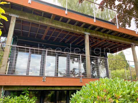double deck exterior cable railing