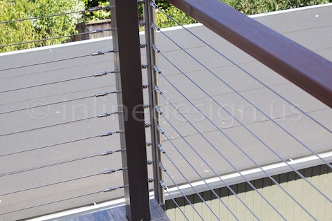 stainless steel cable railing corner seattle round