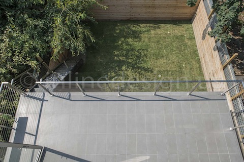 stainless steel cable railing backyard