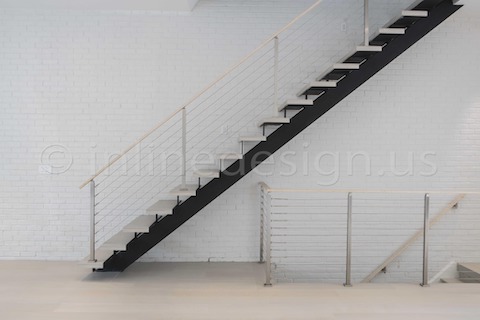 stainless steel cable railing staircase