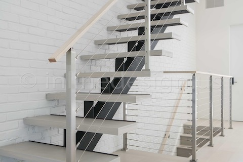 stainless steel cable railing steps