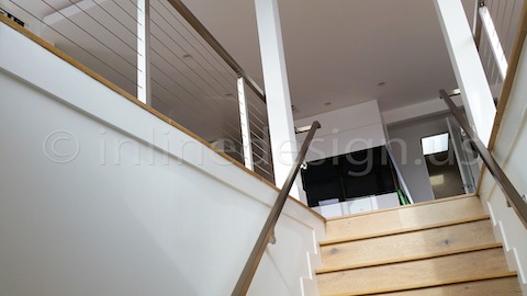 stainless steel railing cable stairs