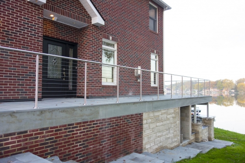 stainless steel cable railing lake