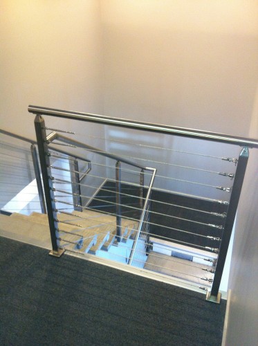 stainless steel cable railing wall