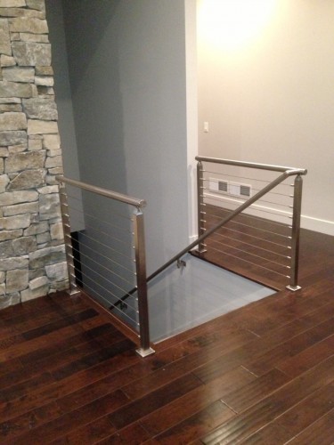 stainless steel cable railing square post wall bracket