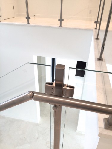 stainless steel glass railing clamp