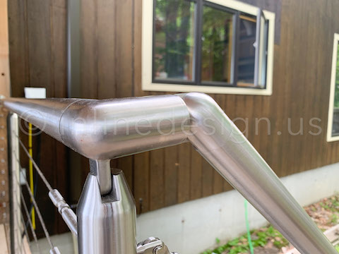 flush angle stainless railing