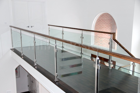 glass railing arcade