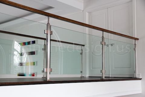 glass railing hardwood floor