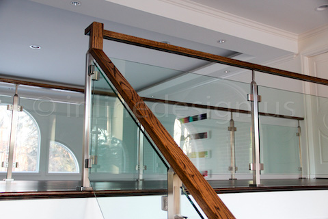 glass railing modern
