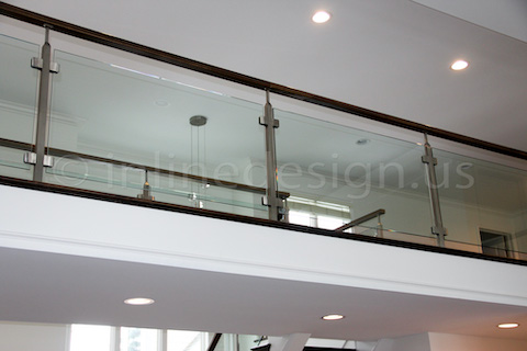 glass railing recessed light