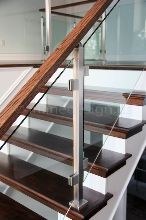 glass railing stairs