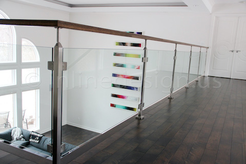 glass railing wall