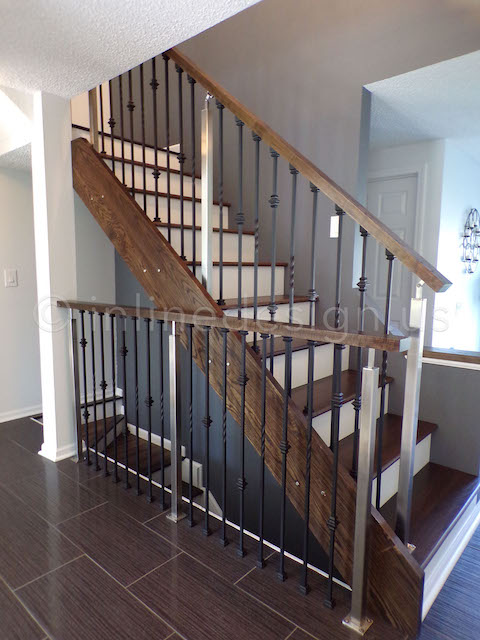 Wood Steel Combination Railing