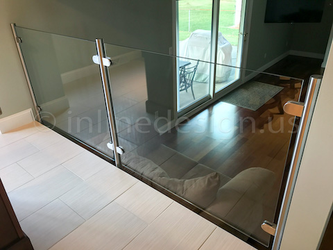 glass railing living room