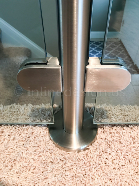 glass railing middle