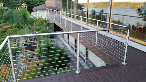 stainless steel cable railing deck