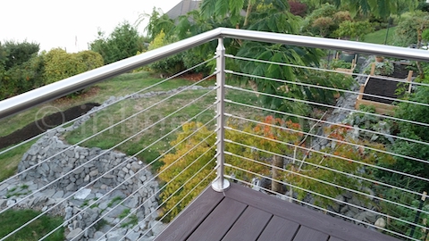 stainless steel cable railing outdoor