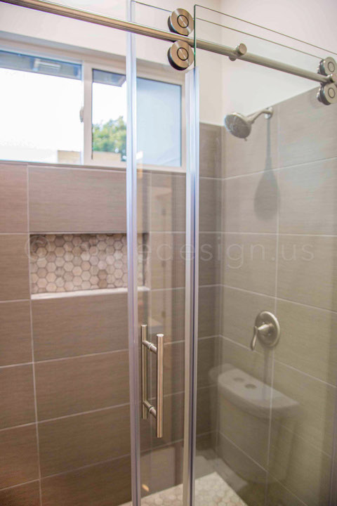 glass sliding door shower