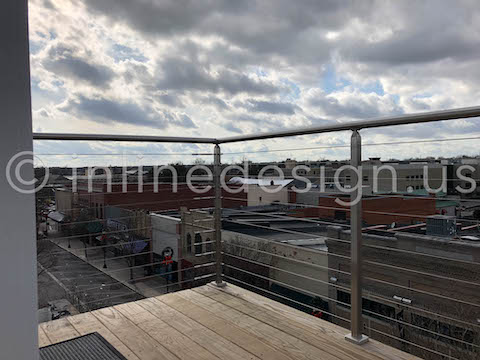 corner rooftop cable railing