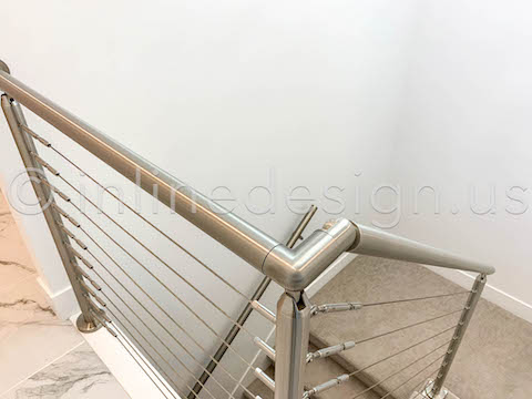 cable railing down transition